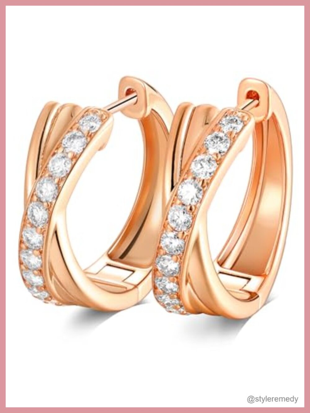 Sterling Silver Huggie Hoops with Birthstone Moissanite Earrings